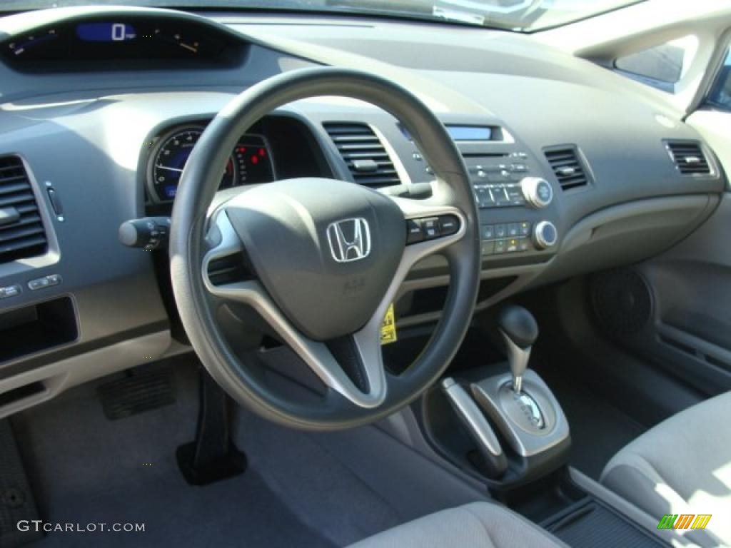 2009 Honda Civic LX Sedan Gray Dashboard Photo #47212529