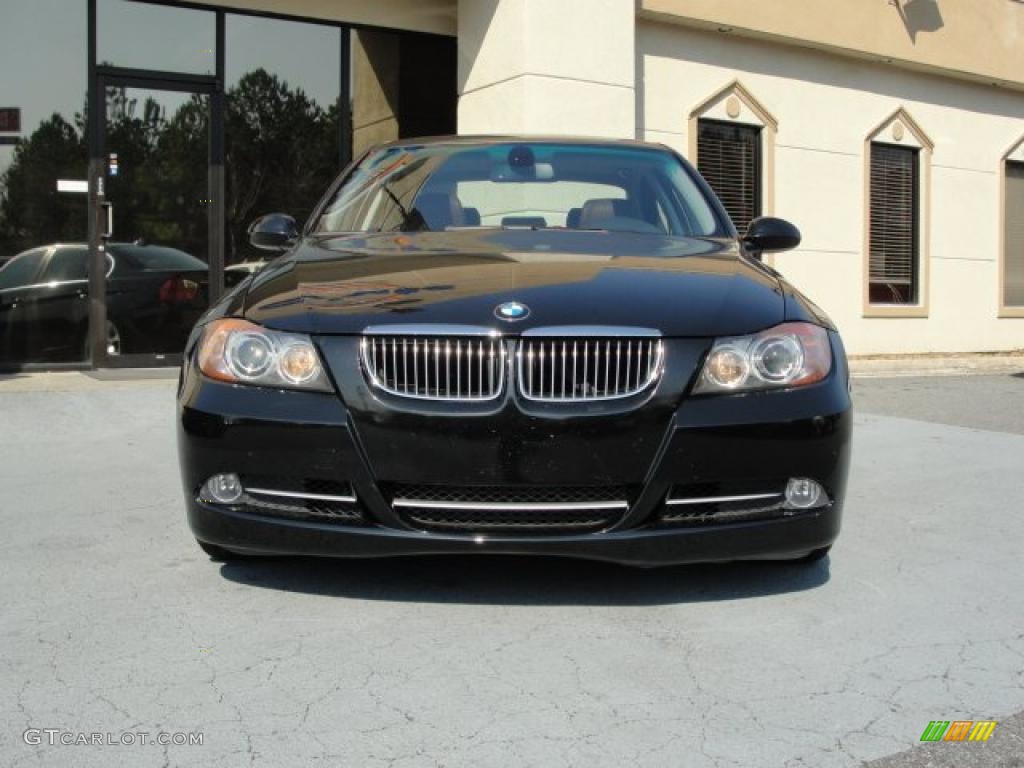 2007 3 Series 335i Sedan - Black Sapphire Metallic / Terra/Black Dakota Leather photo #4