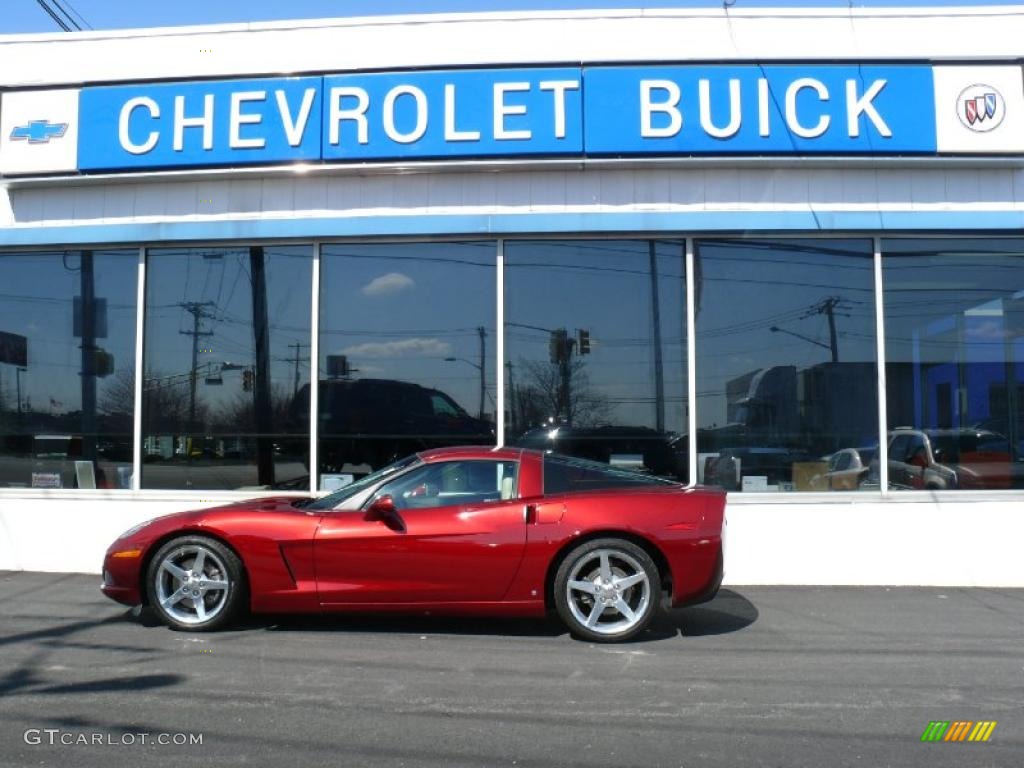 2006 Corvette Coupe - Monterey Red Metallic / Cashmere Beige photo #1