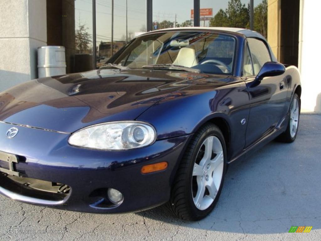 2003 MX-5 Miata Special Edition Roadster - Strato Blue Mica / Gray photo #4