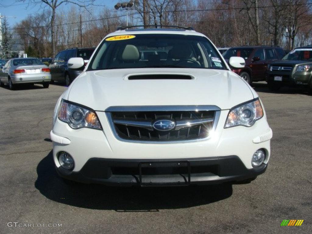 2008 Outback 2.5XT Limited Wagon - Satin White Pearl / Warm Ivory photo #2