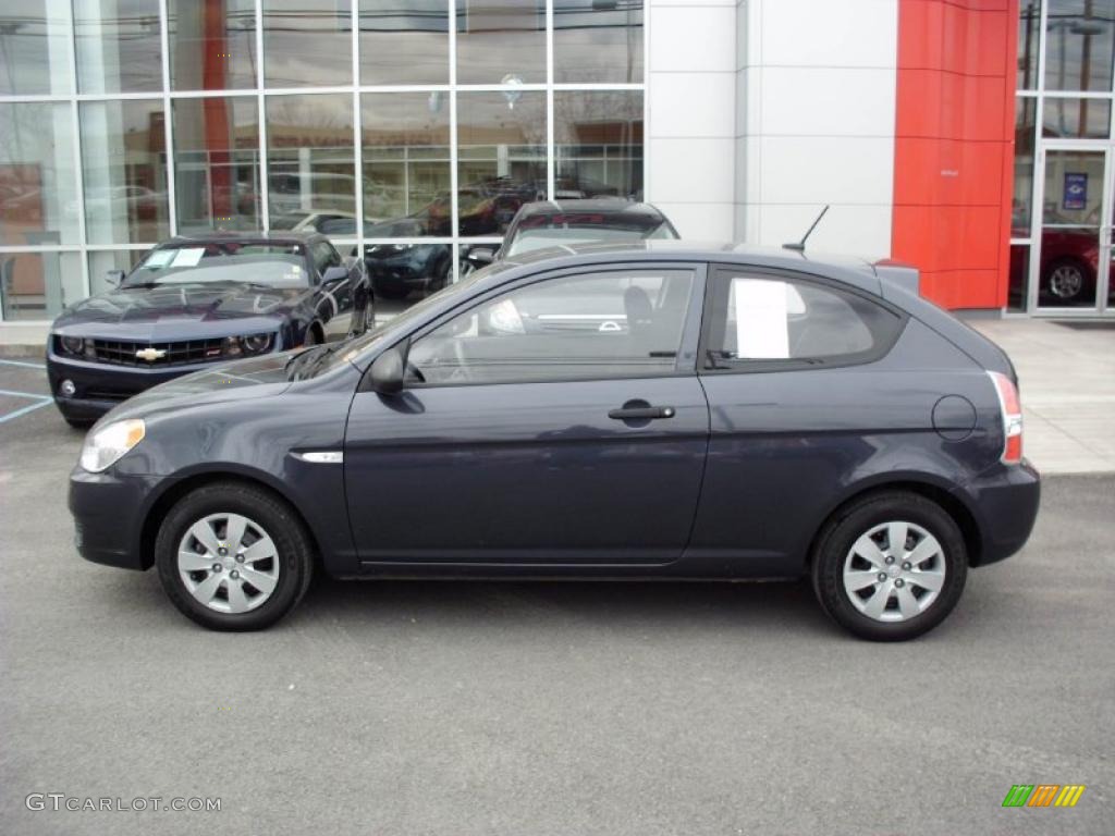 Charcoal Gray 2009 Hyundai Accent GS 3 Door Exterior Photo #47214143