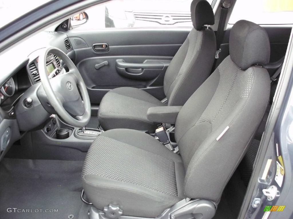 Black Interior 2009 Hyundai Accent GS 3 Door Photo #47214158