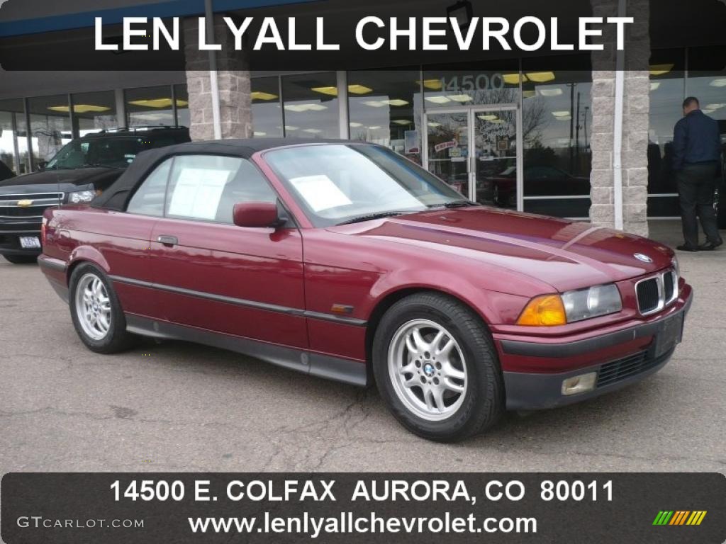 1995 3 Series 325i Convertible - Calypso Red Pearl / Beige photo #1