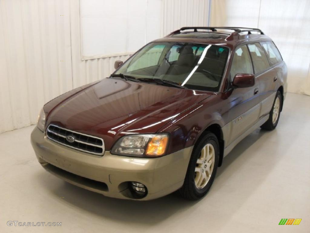 2000 Outback Limited Wagon - Winestone Pearl / Beige photo #1