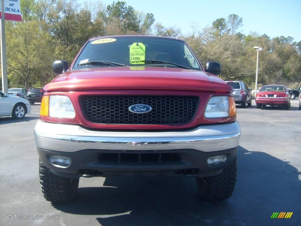 2004 F150 XLT Heritage SuperCab 4x4 - Toreador Red Metallic / Heritage Graphite Grey photo #8