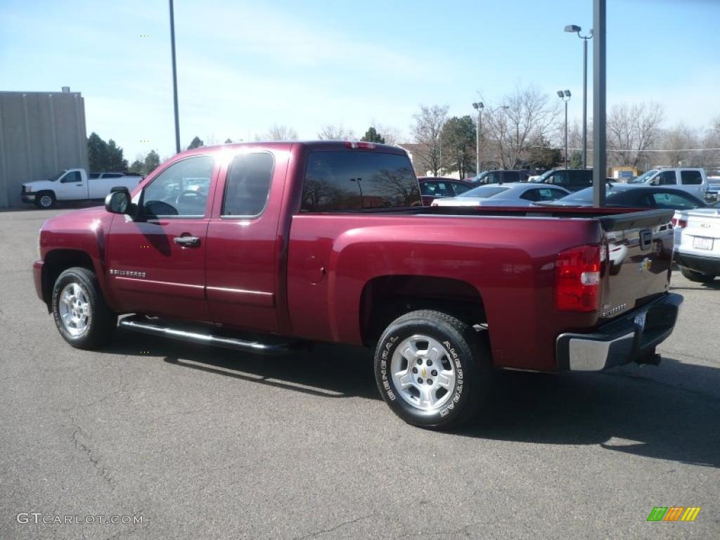 Deep Ruby Metallic 2008 Chevrolet Silverado 1500 LT Extended Cab Exterior Photo #47216492