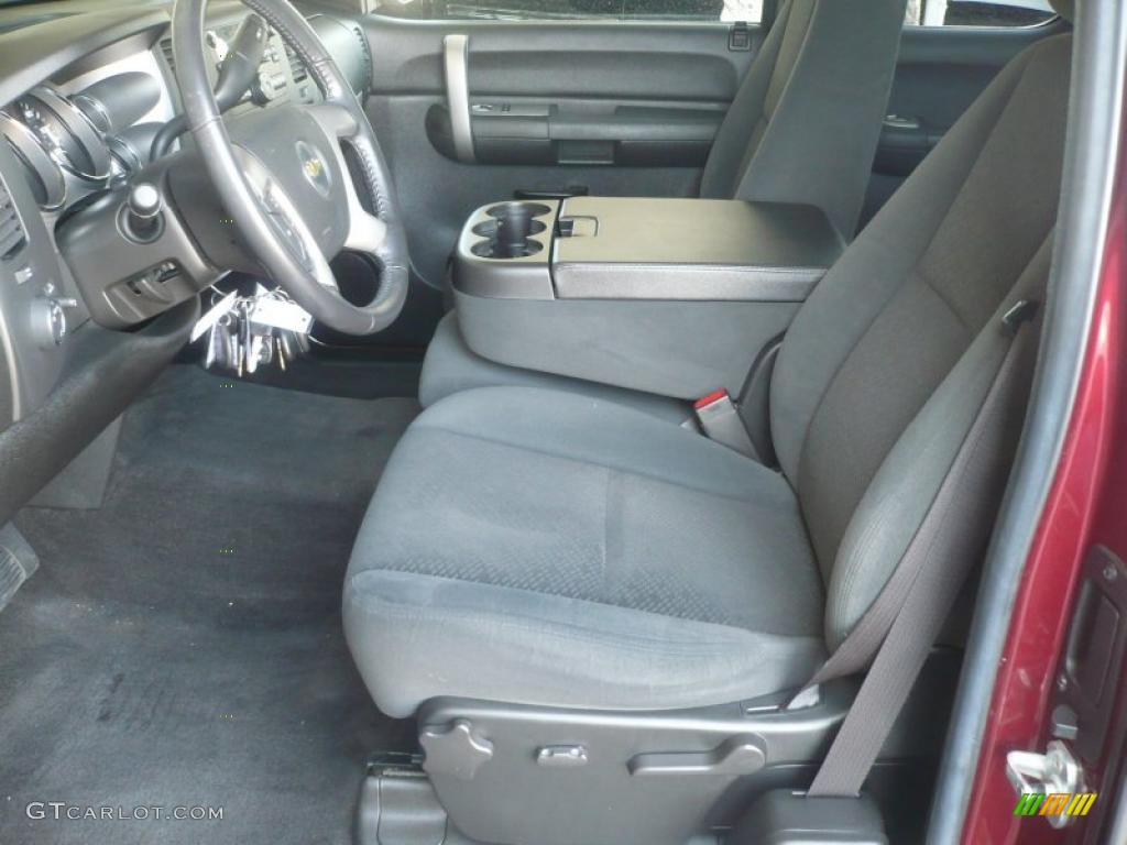Ebony Interior 2008 Chevrolet Silverado 1500 LT Extended Cab Photo #47216567
