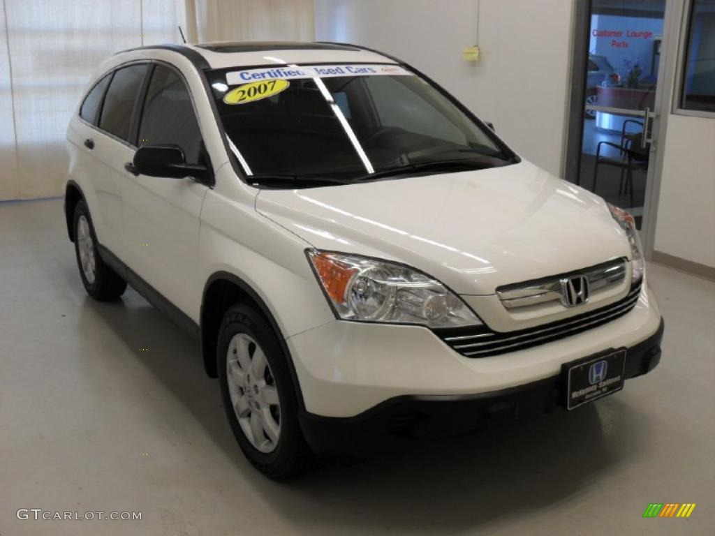 2007 CR-V EX 4WD - Taffeta White / Gray photo #5