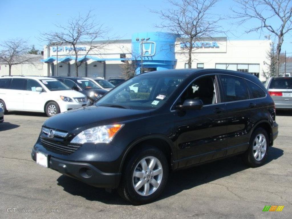 2009 CR-V EX-L 4WD - Crystal Black Pearl / Black photo #1