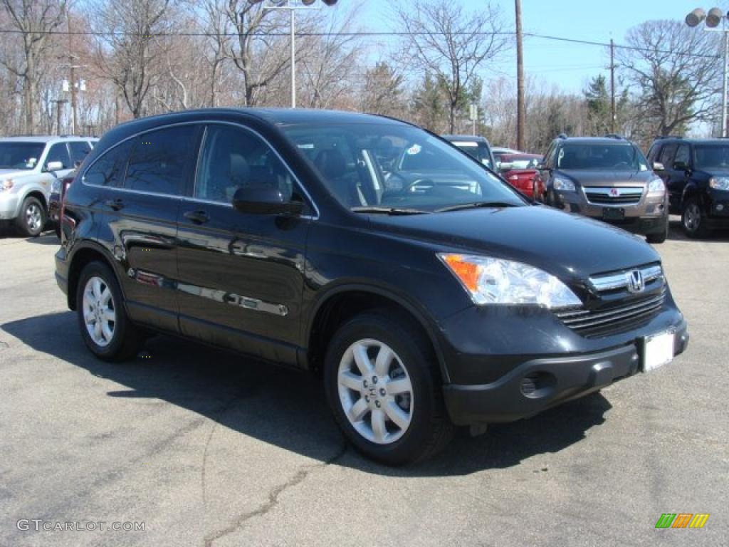 2009 CR-V EX-L 4WD - Crystal Black Pearl / Black photo #3