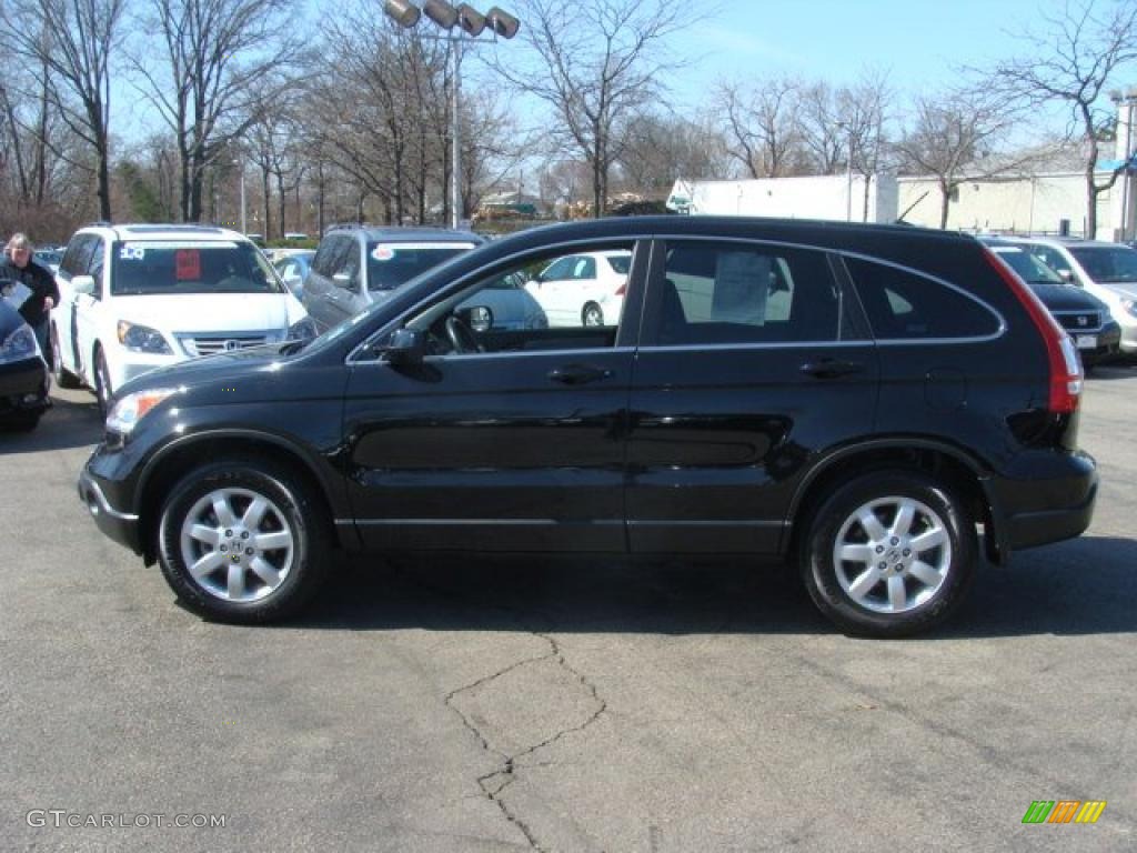 2009 CR-V EX-L 4WD - Crystal Black Pearl / Black photo #8