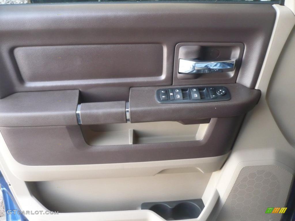 2010 Dodge Ram 1500 TRX4 Quad Cab 4x4 Light Pebble Beige/Bark Brown Door Panel Photo #47217986
