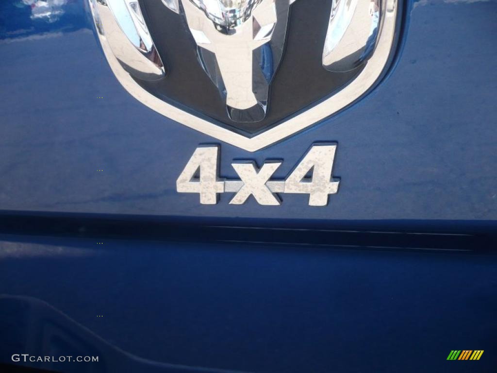 2010 Ram 1500 TRX4 Quad Cab 4x4 - Deep Water Blue Pearl / Light Pebble Beige/Bark Brown photo #12