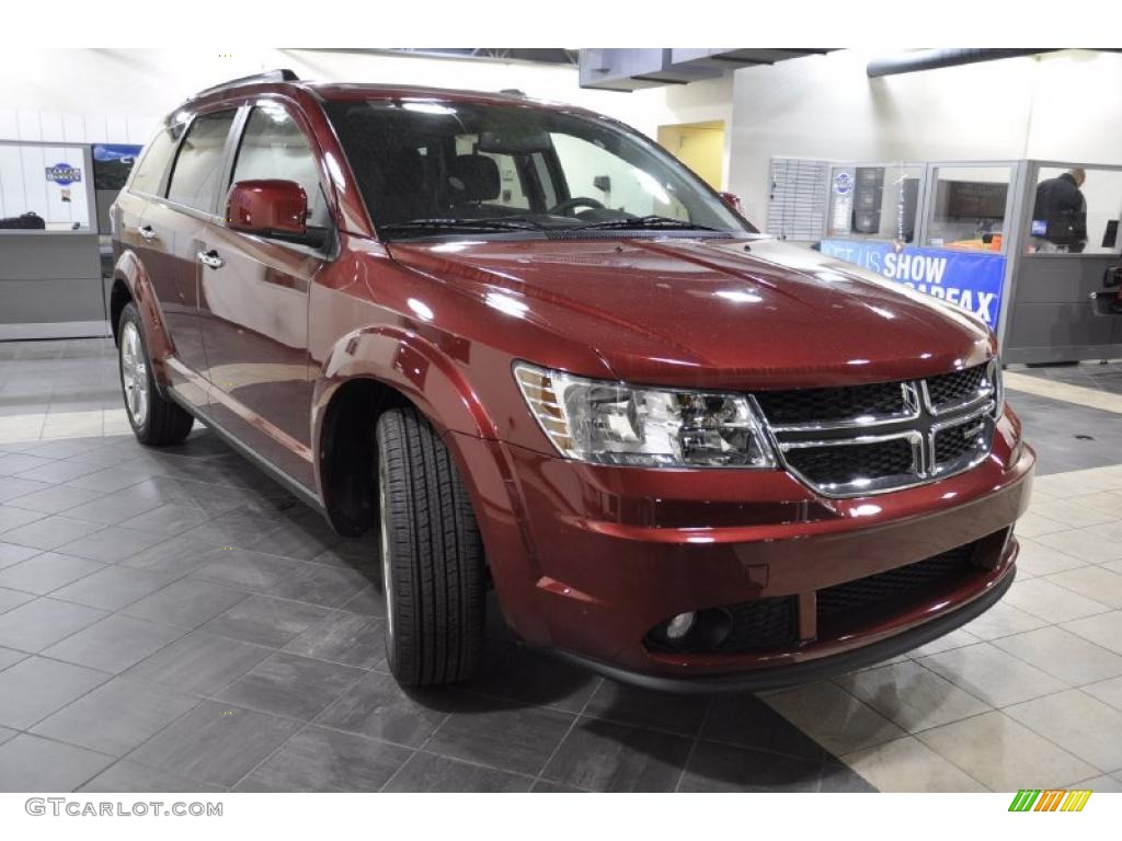 Deep Cherry Red Crystal Pearl 2011 Dodge Journey Crew Exterior Photo #47218214