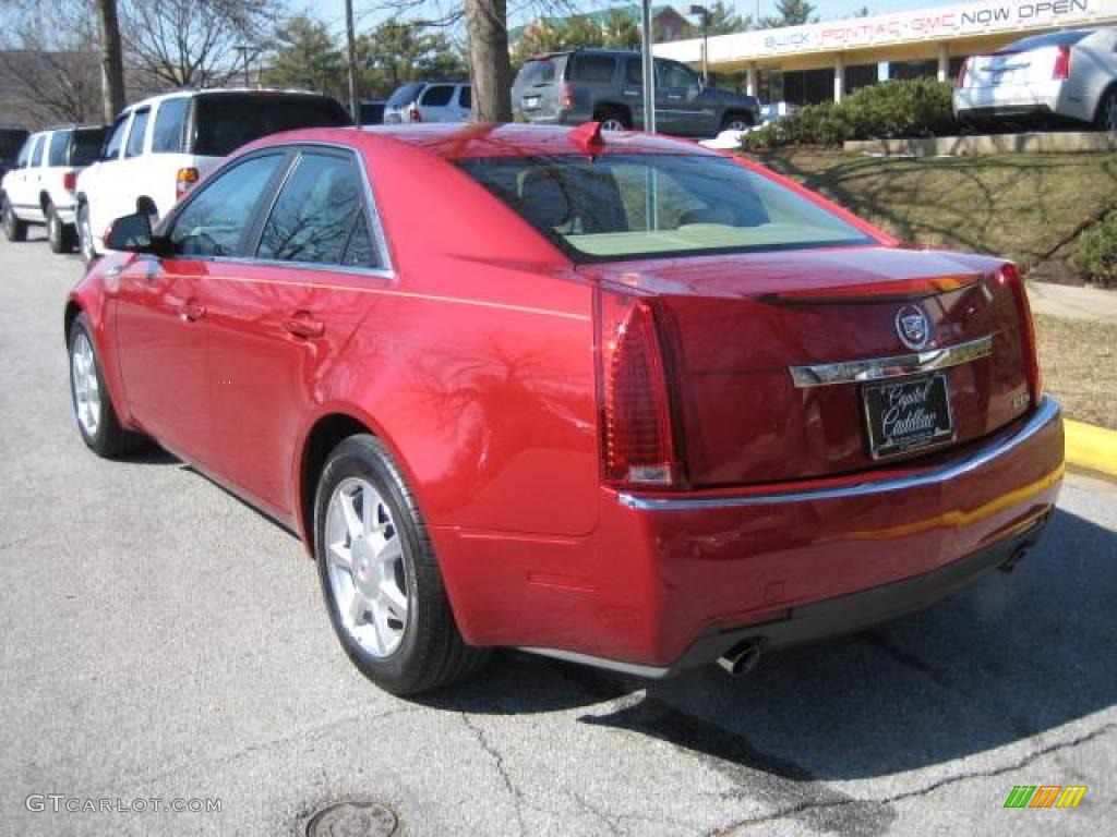 2009 CTS Sedan - Crystal Red / Cashmere/Cocoa photo #2