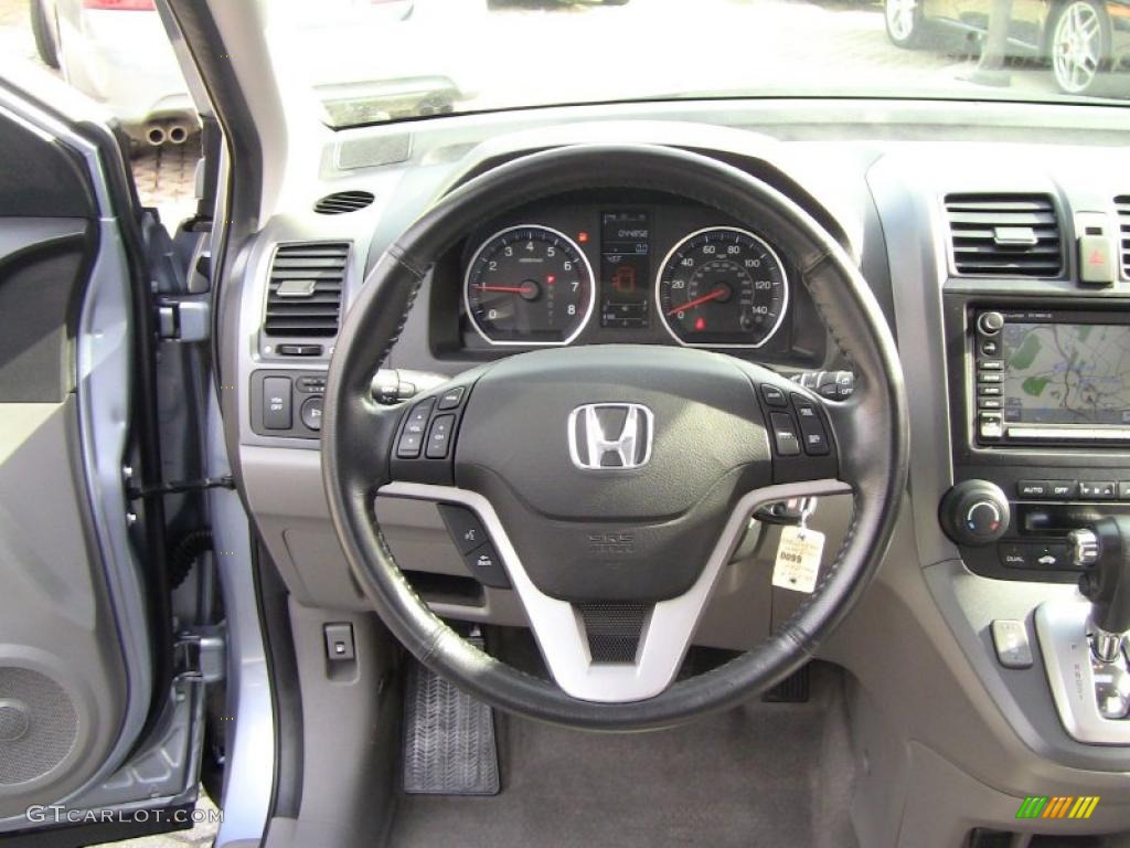 2008 Honda CR-V EX-L 4WD Gray Steering Wheel Photo #47219195