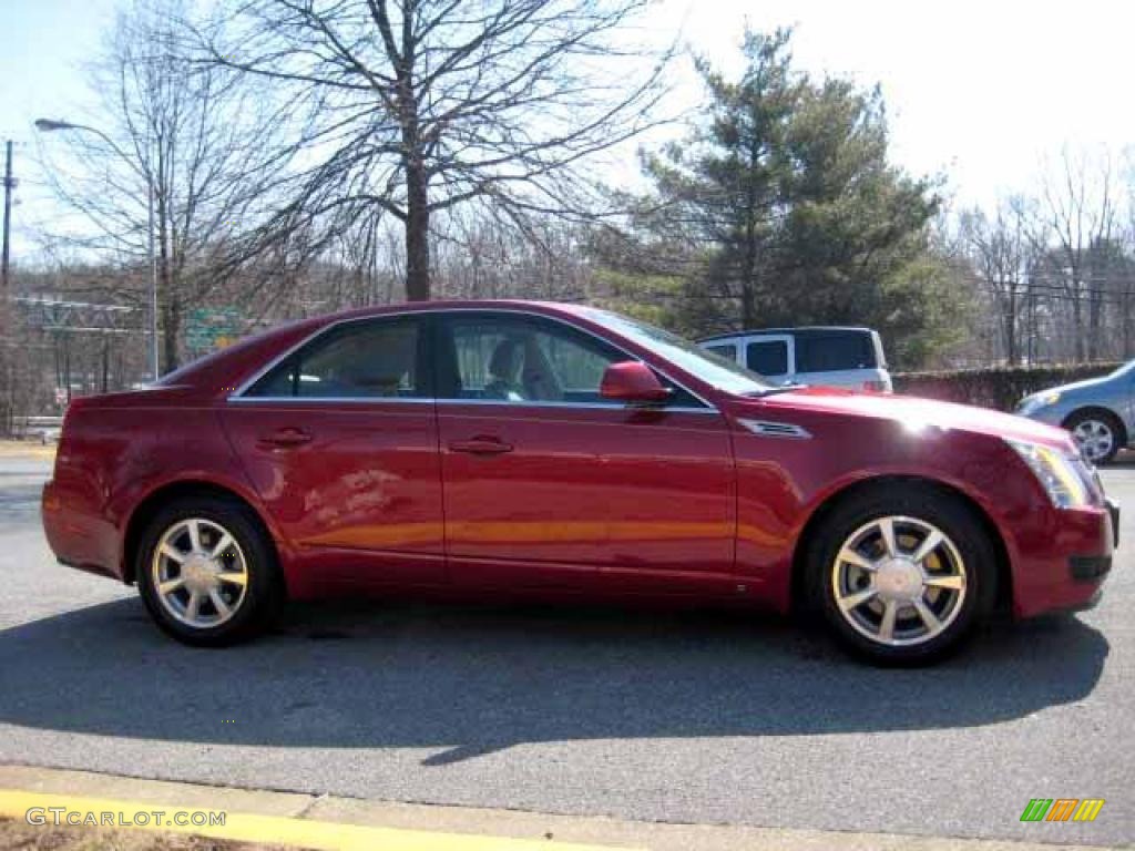 2009 CTS Sedan - Crystal Red / Cashmere/Cocoa photo #5