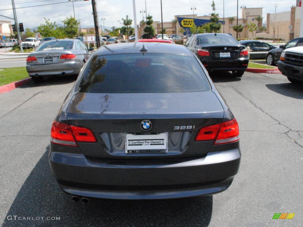 2008 3 Series 328i Coupe - Sparkling Graphite Metallic / Black photo #6