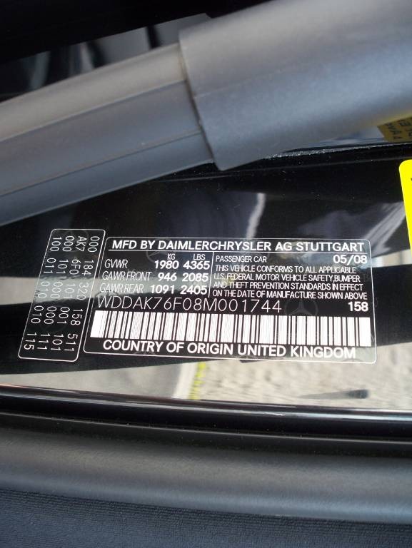 2008 Mercedes-Benz SLR McLaren Roadster Color Code Photos