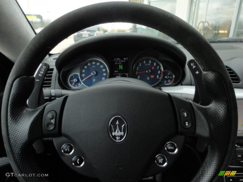 2009 Maserati GranTurismo S Nero Steering Wheel Photo #47221244