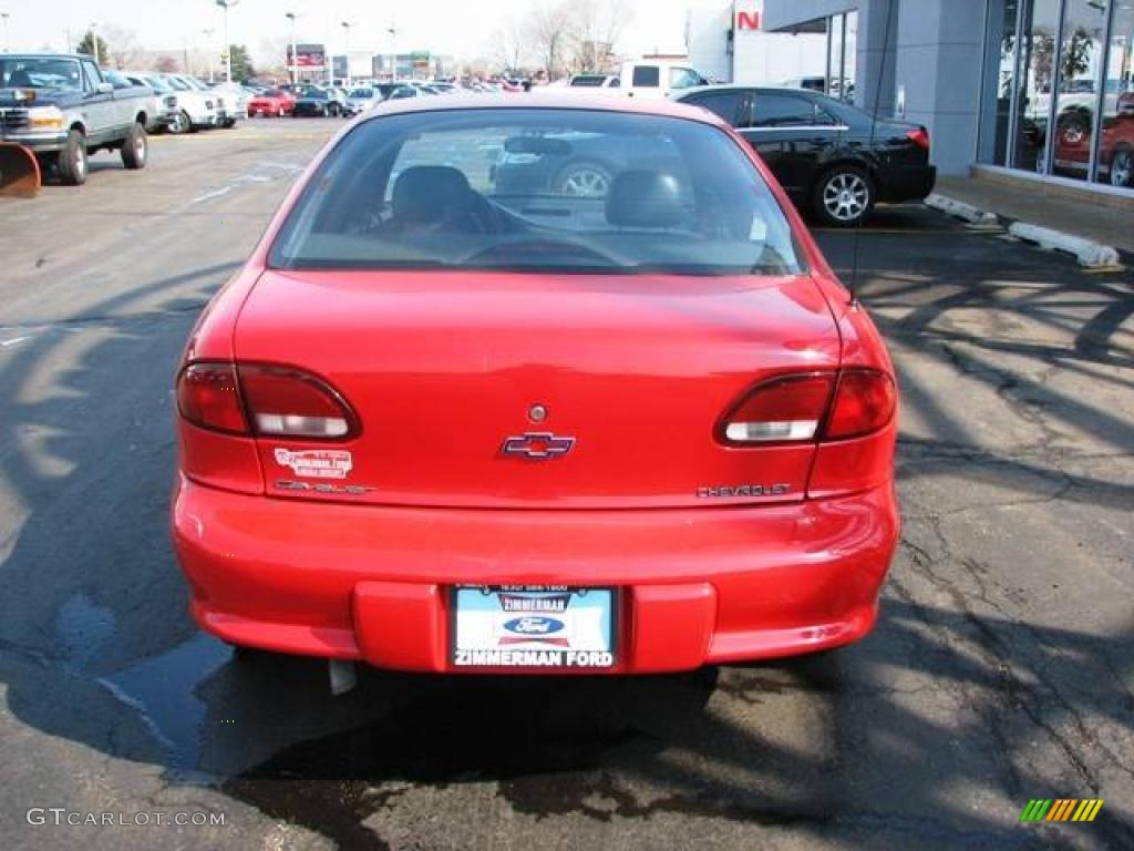 1998 Cavalier Sedan - Flame Red / Gray photo #5