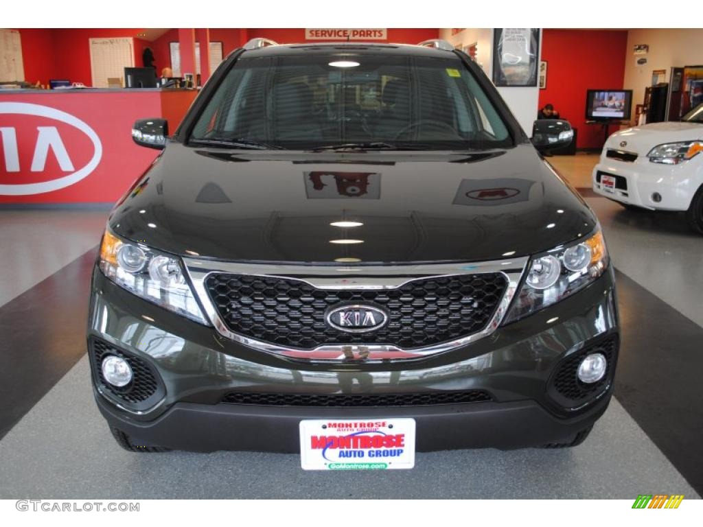 2011 Sorento LX - Tuscan Olive / Black photo #9