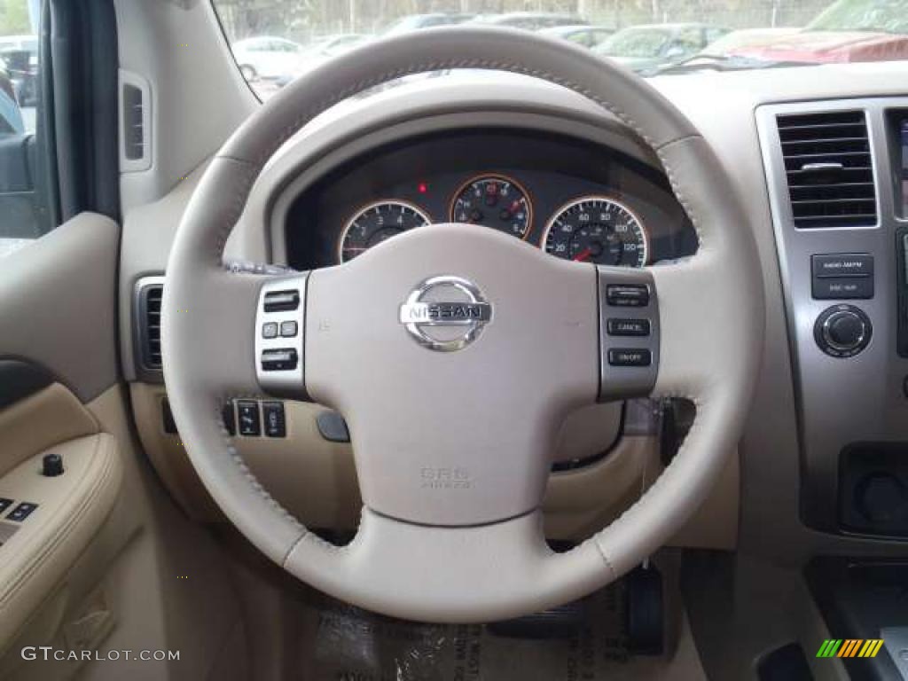 2007 Nissan Armada SE 4x4 Sand Steering Wheel Photo #47224151