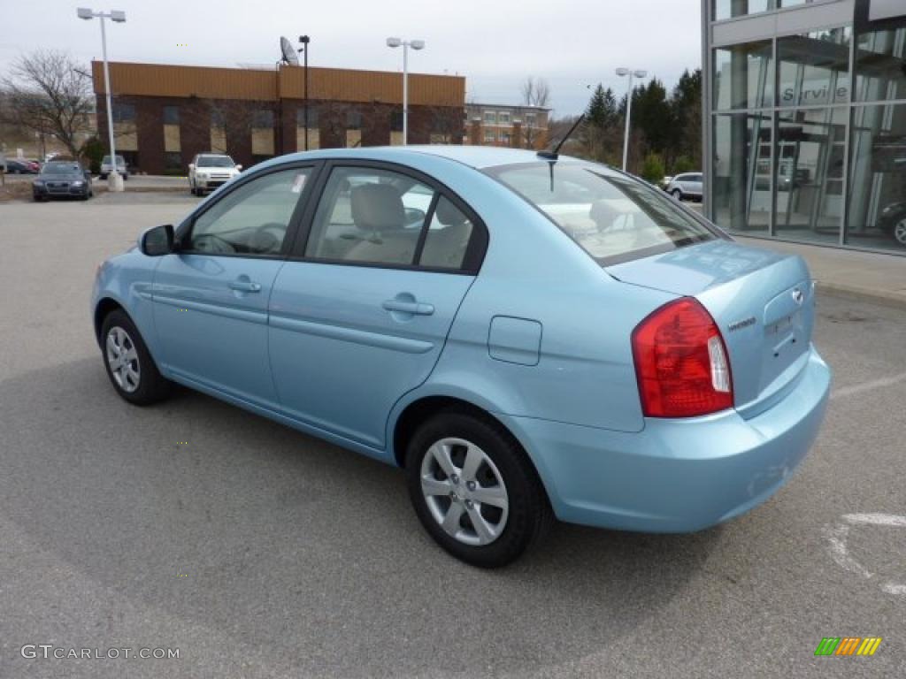 Ice Blue 2010 Hyundai Accent GLS 4 Door Exterior Photo #47224541