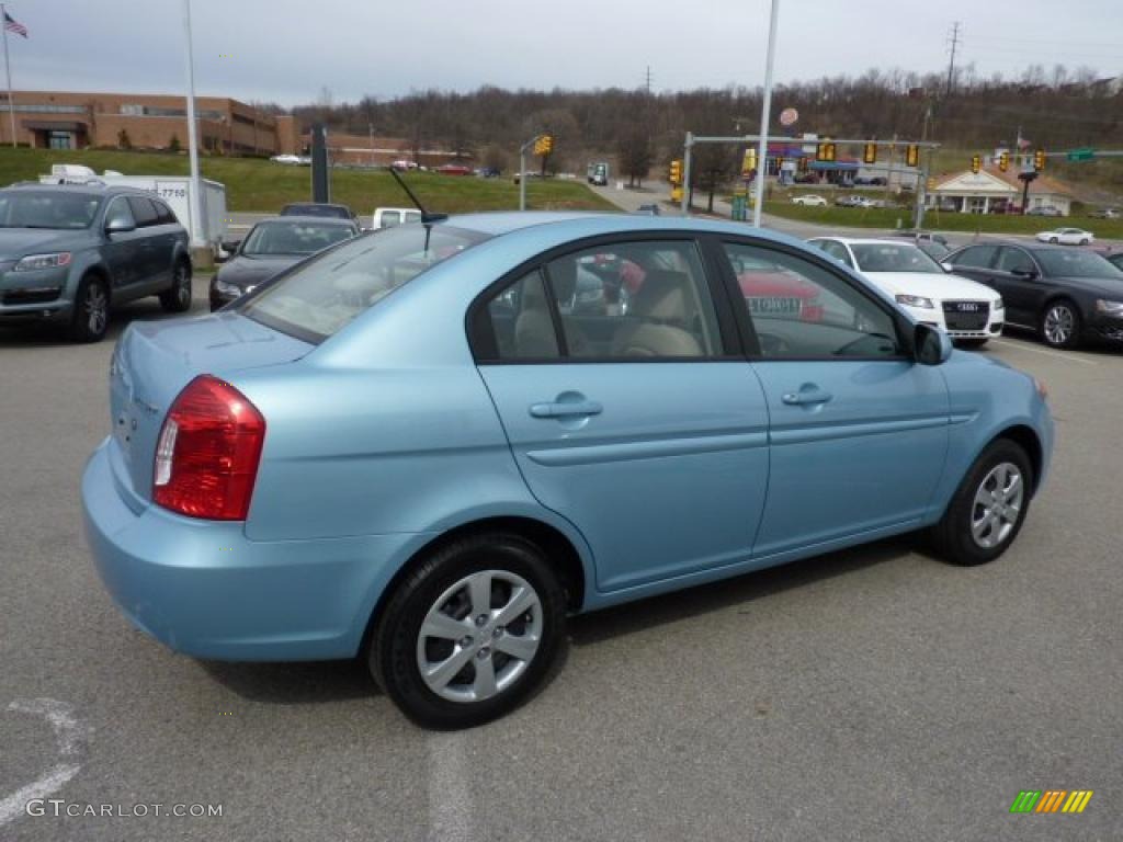 Ice Blue 2010 Hyundai Accent GLS 4 Door Exterior Photo #47224577