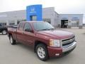 2008 Deep Ruby Metallic Chevrolet Silverado 1500 LT Extended Cab 4x4  photo #5