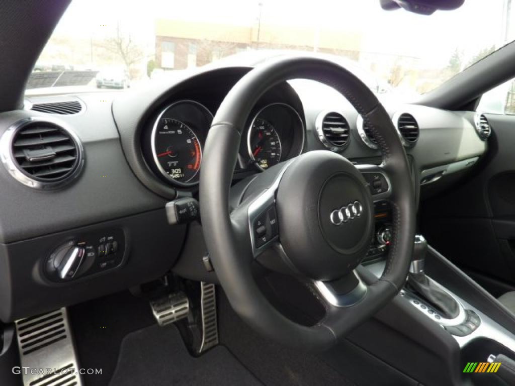 2009 Audi TT 2.0T Coupe Black Steering Wheel Photo #47225561