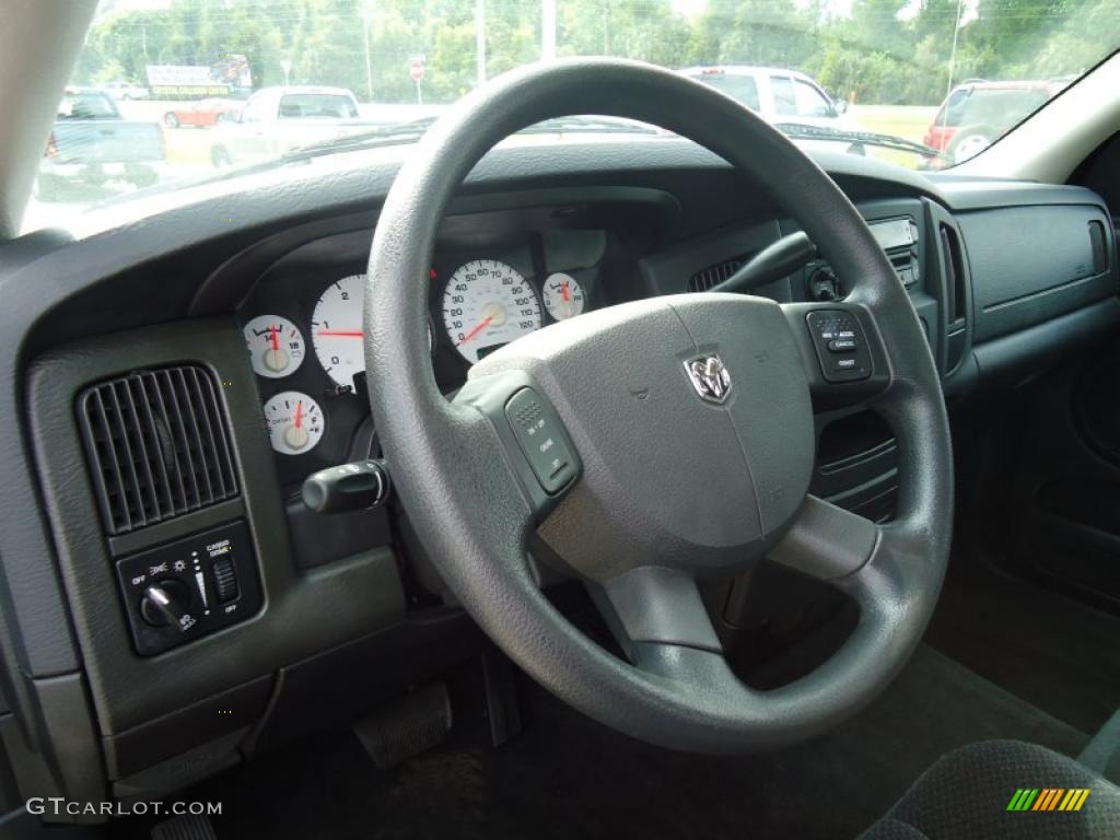 2004 Dodge Ram 3500 SLT Quad Cab Dually Dark Slate Gray Steering Wheel Photo #47226068