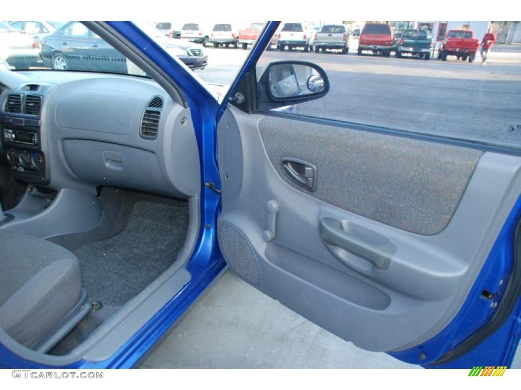 2002 Accent GL Sedan - Coastal Blue / Gray photo #13