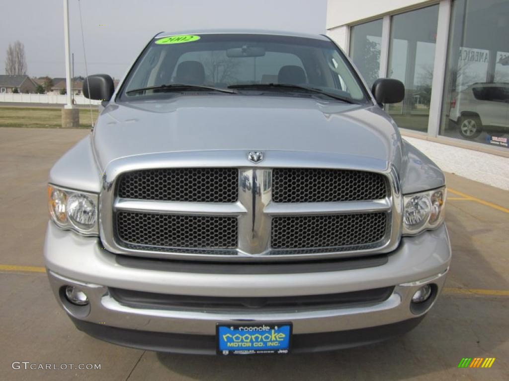 2002 Ram 1500 SLT Quad Cab 4x4 - Bright Silver Metallic / Dark Slate Gray photo #3