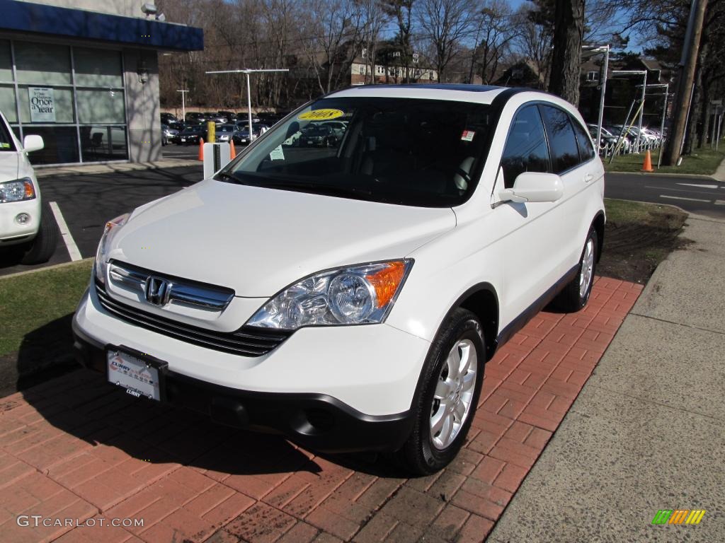 2008 CR-V EX-L 4WD - Taffeta White / Gray photo #1