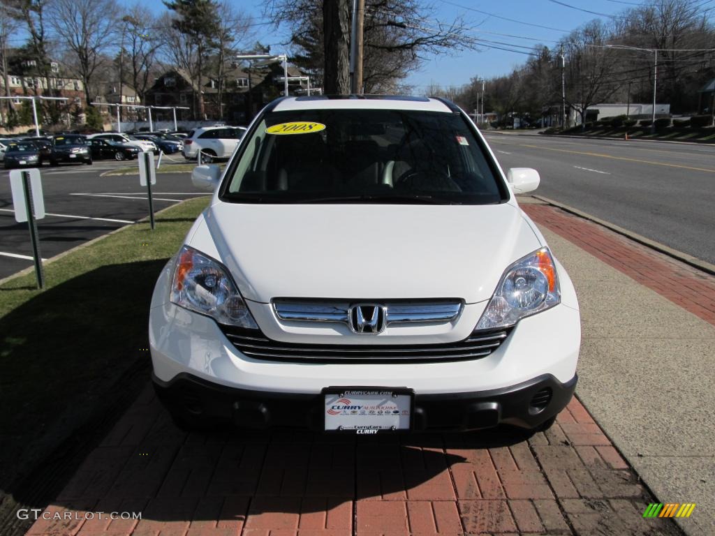 2008 CR-V EX-L 4WD - Taffeta White / Gray photo #2