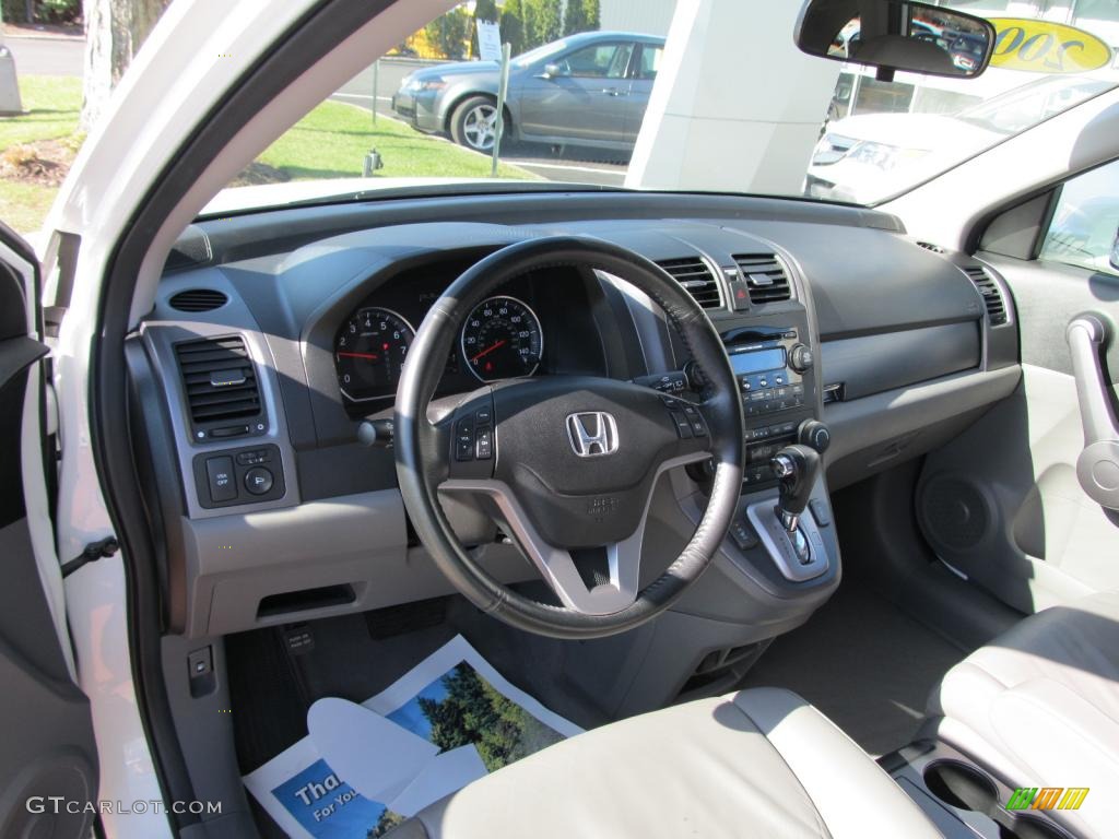 2008 CR-V EX-L 4WD - Taffeta White / Gray photo #13