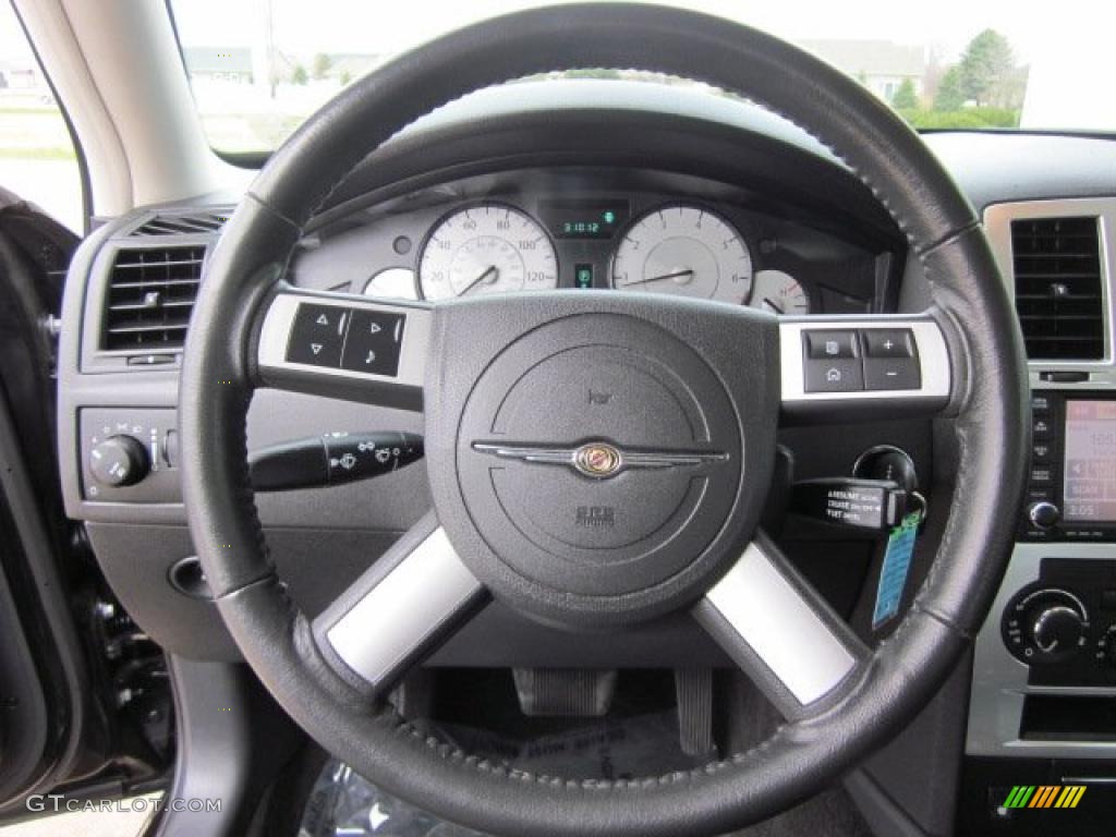 2010 Chrysler 300 Touring Dark Slate Gray Steering Wheel Photo #47227904