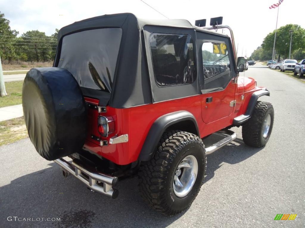 1992 Wrangler S 4x4 - Radiant Fire Red / Gray photo #8