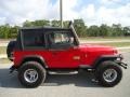 1992 Radiant Fire Red Jeep Wrangler S 4x4  photo #9