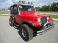 1992 Radiant Fire Red Jeep Wrangler S 4x4  photo #10