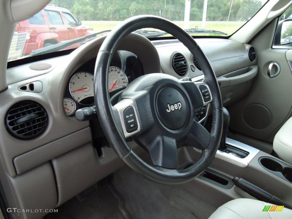 2004 Jeep Liberty Limited Light Taupe/Taupe Steering Wheel Photo #47229722