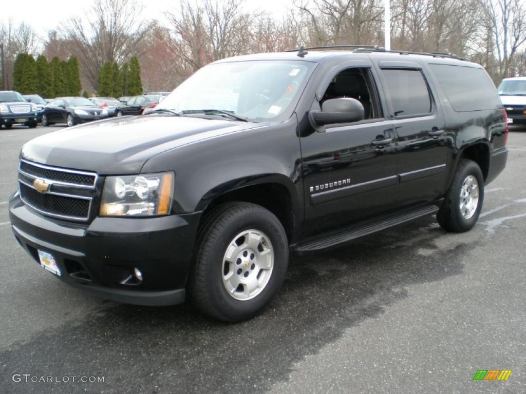 2007 Suburban 1500 LT 4x4 - Black / Ebony photo #1