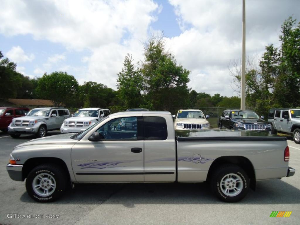 2000 Dakota SLT Extended Cab - Light Driftwood Satin Glow / Mist Gray photo #2