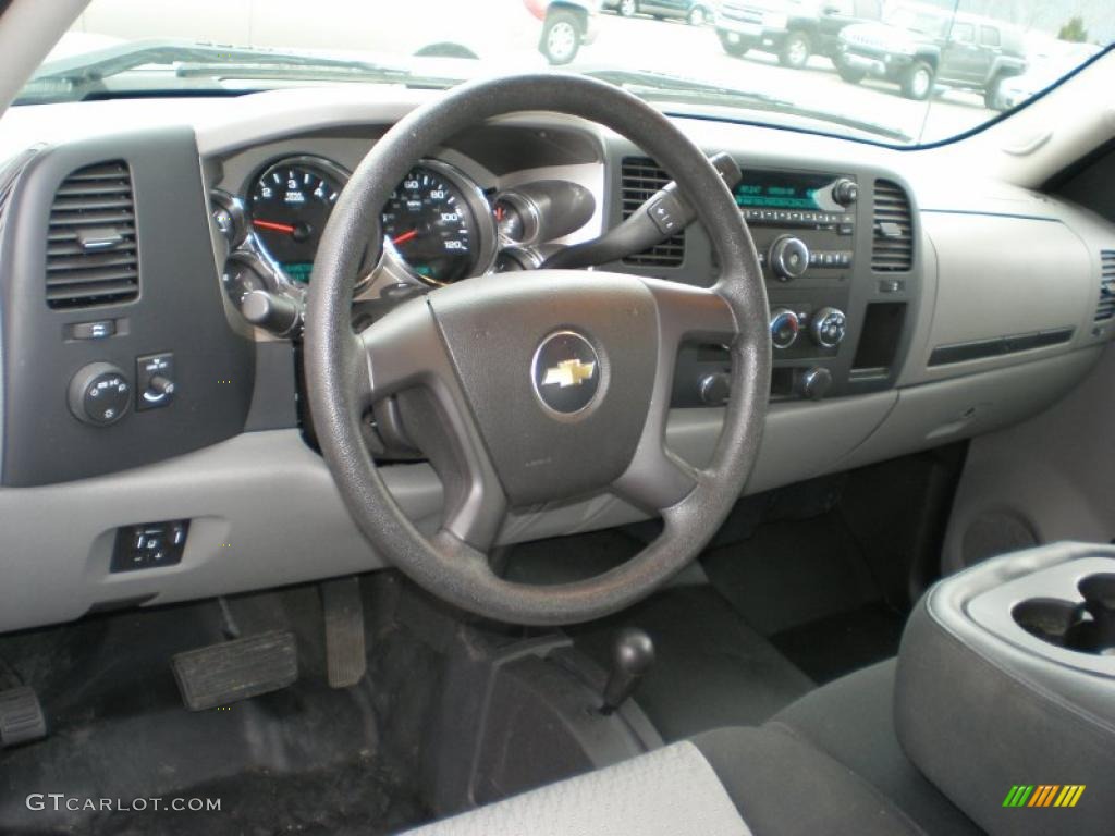 2009 Chevrolet Silverado 2500HD Work Truck Extended Cab 4x4 Dark Titanium Dashboard Photo #47230703