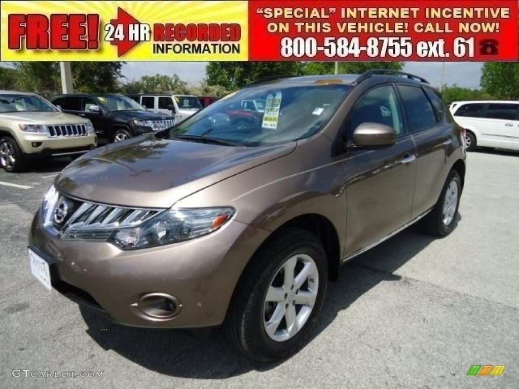 2009 Murano S AWD - Tinted Bronze Metallic / Black photo #1