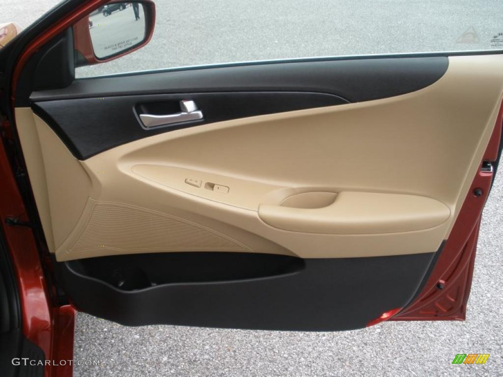 2011 Hyundai Sonata GLS Camel Door Panel Photo #47232221