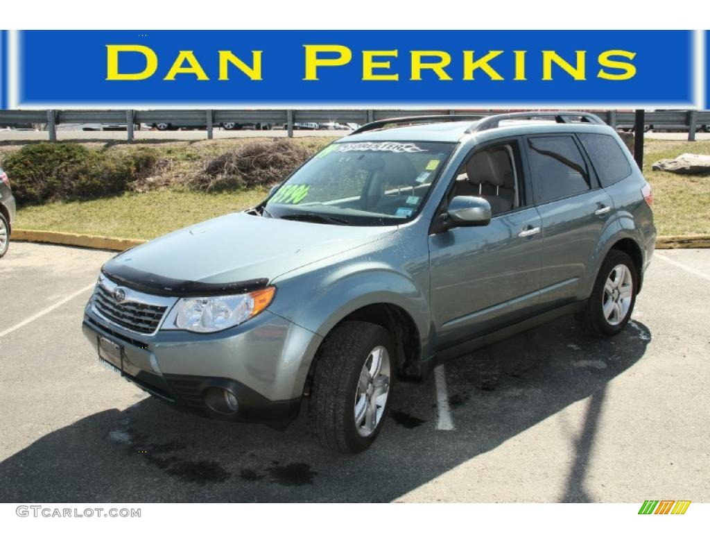 2009 Forester 2.5 X Limited - Sage Green Metallic / Platinum photo #1