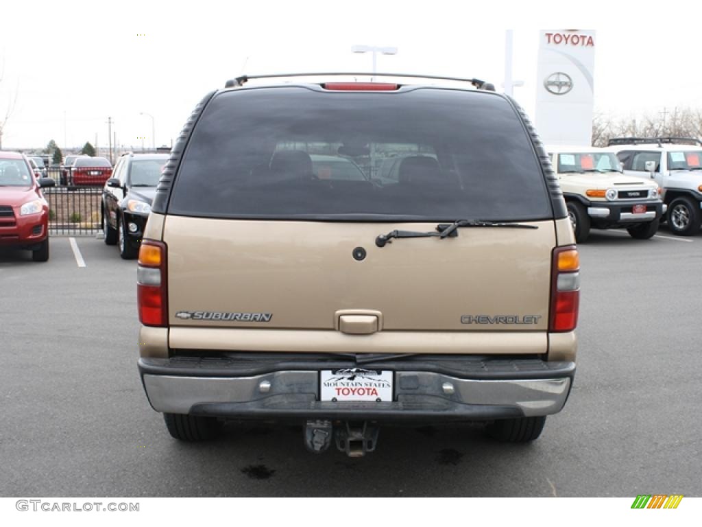 2001 Suburban 1500 LT 4x4 - Sunset Gold Metallic / Tan photo #3